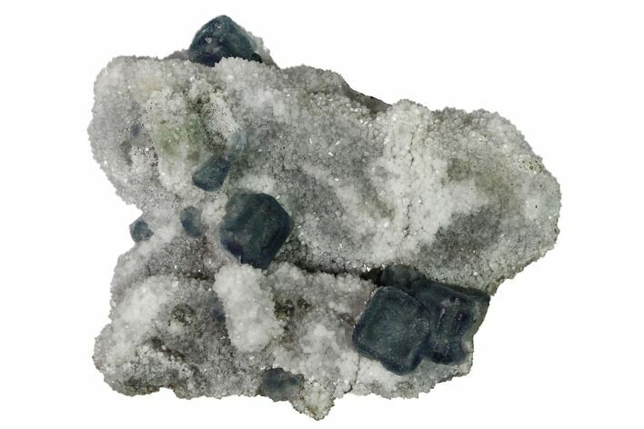 Multicolored Fluorite Crystals on Quartz - China #164022